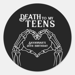 ゴシック・トレンディーなおしゃれ死20歳の誕生日 ラウンドシール