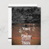 ゴシック・ナイトフ結婚ォール・フローラの空腹写真 招待状 (正面/裏面)