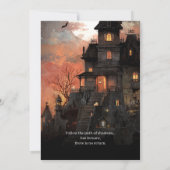 ゴシック ハウントハウス ハロウィンパーティー 招待状 (裏面)