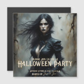 ゴシック・ハロウィンの神秘的な夜の招待状 (正面/裏面)