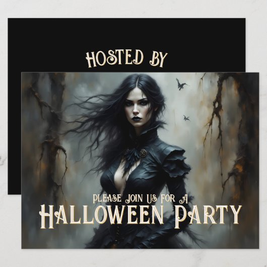 ゴシック・ハロウィンの神秘的な夜への招待 (正面/裏面)