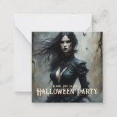 ゴシック・ハロウィンの神秘的な夜への招待 ノートカード (正面)