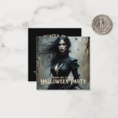 ゴシック・ハロウィンの神秘的な夜への招待 ノートカード (正面/裏面インサイチュ)