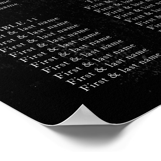 ゴシック・ハロウィン結婚の座席表 ポスター (角)