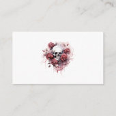 ゴシック ハロウィン ウェディングシャワー キスの推測ゲーム エンクロージャーカード (裏面)