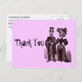 ゴシック ハロウィン ウェディング サンクス ポストカード (正面/裏面)