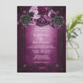 ゴシック ハロウィン ウェディング 招待状 (スタンド正面)