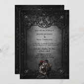 ゴシック ハロウィン ウェディング 招待状 (正面/裏面)