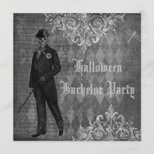 ゴシック ハロウィン グルーム シャビー シック バチェラーパーティー 招待状