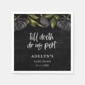 ゴシック ハロウィン フラワーブライダルシャワー スタンダードカクテルナプキン (正面)