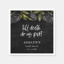 ゴシック ハロウィン フラワー ブライズ シャワー スタンダードカクテルナプキン