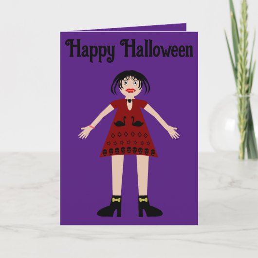 ゴシック ハロウィン ヴァンパイア レディ カスタム カード (正面)