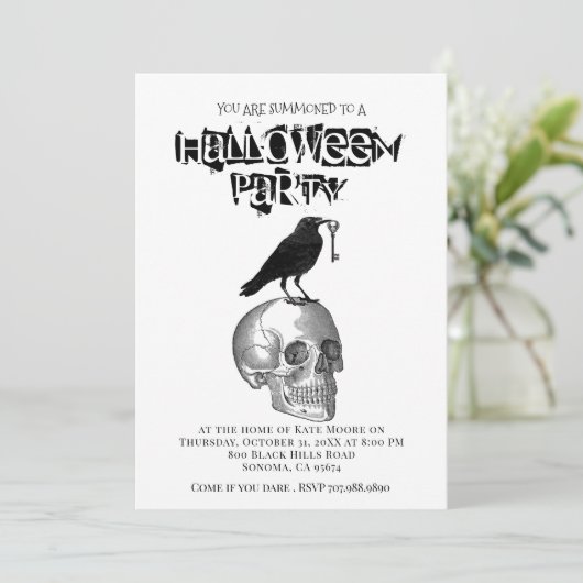 ゴシック ハロウィン 招待状 (スタンド正面)