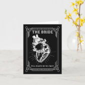ゴシック ハロウィン 花嫁 花婿 結婚 ブライズメイド カード (黄色い花)