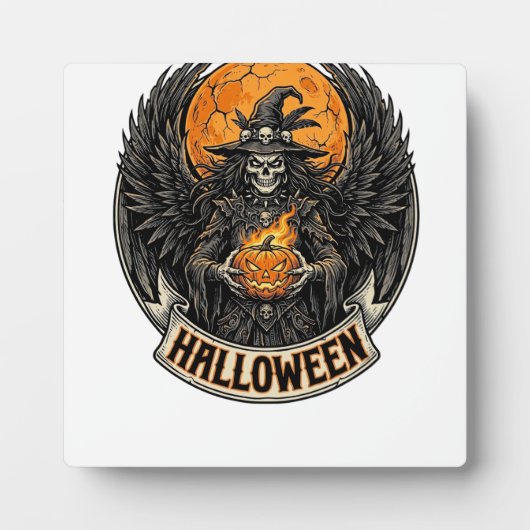 ゴシック ハロウィン 魔女 ヴィンテージ フォトプラーク (正面)