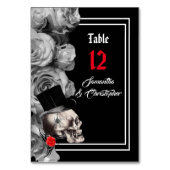 ゴシック、バイクもしくは自転車に乗る人またはロック結婚ブラックのテーブル番号 テーブルナンバー (正面)