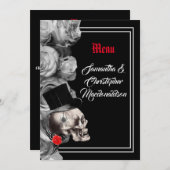 ゴシック、バイクもしくは自転車に乗る人、またはロック結婚ブラックのメニュー メニュー (正面/裏面)