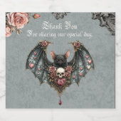 ゴシック バット ウェディング ワイン ラベル (シングルラベル)