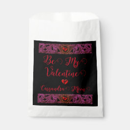 ゴシック パープル オーナメント ハート カスタマイズ フェイバーバッグ