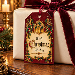 ゴシック・ビクトリア調のクリスマスカード ギフトタグ