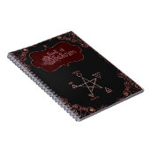 ゴシック・ピンク・ブック・オブ・シャドウ・星形五角形要素 ノートブック (右側)