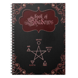 ゴシック・ピンク・ブック・オブ・シャドウ・星形五角形要素 ノートブック