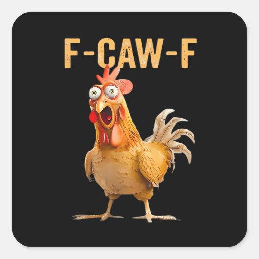 ゴシック・ファニー・ユーモア・クロウ・F・カーウ・F・スタイル スクエアシール (正面)