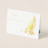 ゴシック – フォイル金ゴールドステームパンク結婚スサンキューカード 箔カード (正面)