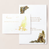 ゴシック – フォイル金ゴールドステームパンク結婚スサンキューカード 箔カード (ディスプレー)