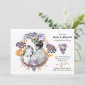 ゴシック フォト ウェディング/エンゲージメント パープル スカル 招待状 (スタンド正面)