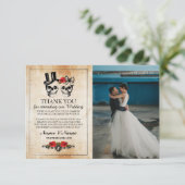 ゴシック フォト カード ハロウィン 骸骨 お礼 (スタンド正面)