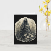 ゴシック フォレスト ヴィンテージ フラワー ゴースト カード (黄色い花)