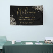 ゴシック フラワーズ ハロウィンパーティーへ ようこそ 横断幕 (トレードショー)