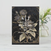 ゴシック フラワーデザイン 招待状 (スタンド正面)