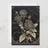 ゴシック フラワーデザイン 招待状 (裏面)