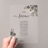 ゴシック フラワー シーティング プラン アクリル テーブル ナンバー アクリル招待状 (インサイチュ (ポータブル))