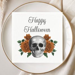 ゴシック フラワー スカル ハロウィン スタンダードカクテルナプキン