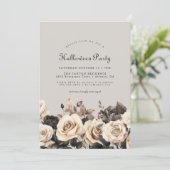 ゴシック フラワー ハロウィン 招待状 (スタンド正面)