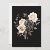 ゴシック フラワー ハロウィン 招待状 (裏面)