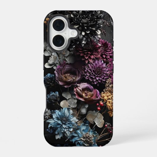 ゴシック フラワー iPhone 16 カバー (裏面)
