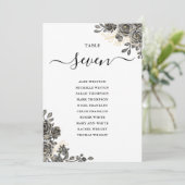 ゴシック フローラル ローズ 着席計画 テーブル番号 招待状 (スタンド正面)