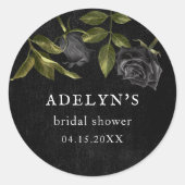 ゴシック ブライズ シャワー ブラック ローズ ラウンドシール (正面)
