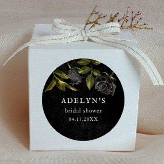 ゴシック ブライズ シャワー 黒いバラ ラウンドシール