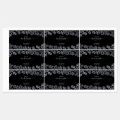 ゴシック ブラックとシルバー 花嫁お披露目パーティー ラベル (シート)