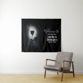 ゴシック ブラックローズ 血が滴る 不気味なウェディング タペストリー (インサイチュ(横))