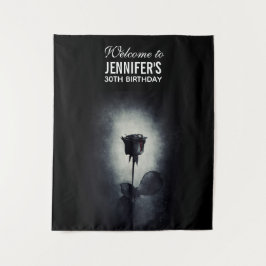 ゴシック ブラックローズ 血が滴る 不気味な誕生日 タペストリー