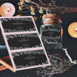 ゴシック ブラック&シルバー 花嫁お披露目パーティー ラベル