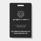 ゴシック ブラック ペンタクル 社員バッジ バッジ (裏面)
