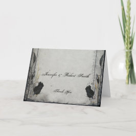 ゴシック ブラック ローズ トレリス ウェディング サンクス サンキューカード