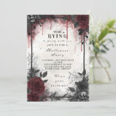 ゴシック ブラッド ローズ ハロウィンパーティ 招待状 (スタンド正面)